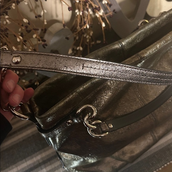 Coach Brooke Shimmering Gold Shoulder Bag - Picture 11 of 13
